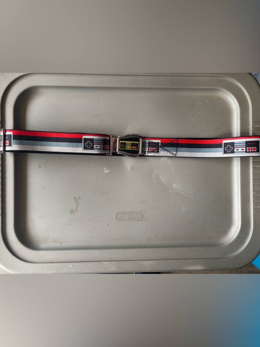 Retro NES Controller Web Belt with Black Buckle